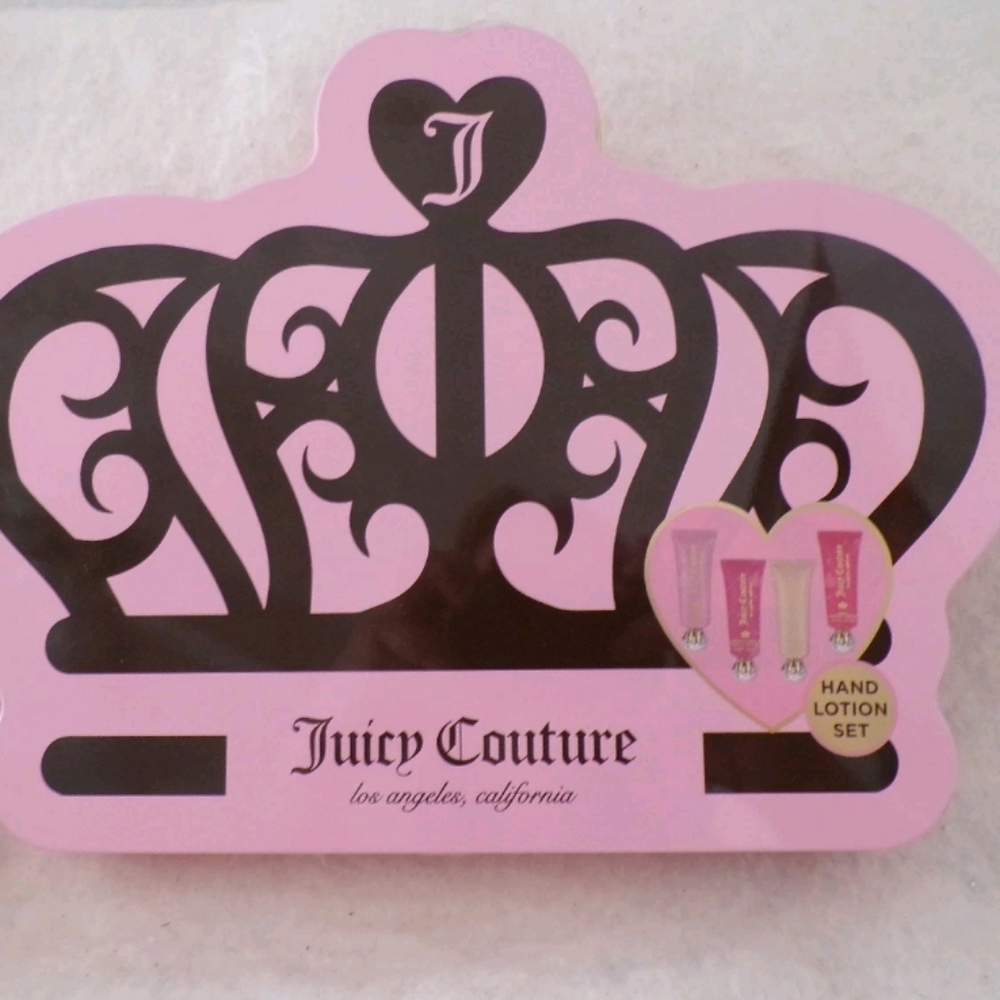 Juicy Couture Pink Crown Hand Lotion Set with Collectible Tin